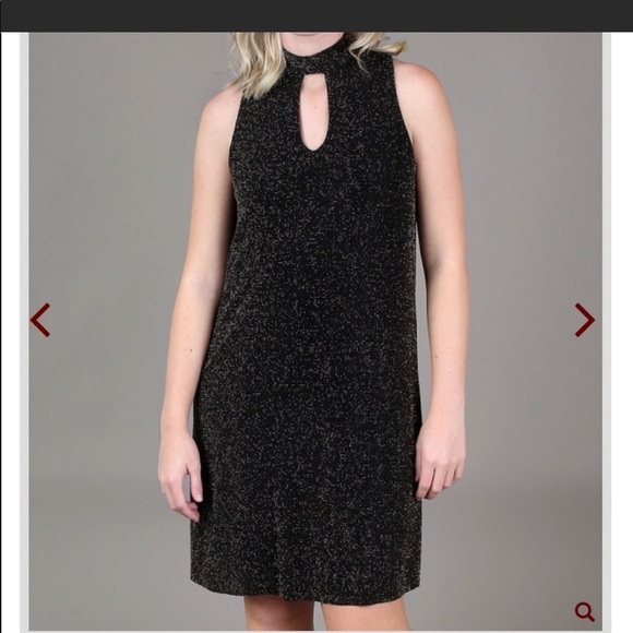 NWT Altar’d State Sleeveless Black Gold Dress - Picture 1 of 7